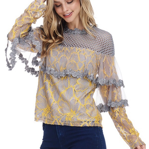 Victorian Flower and Lace Top - Picture 3 of 8